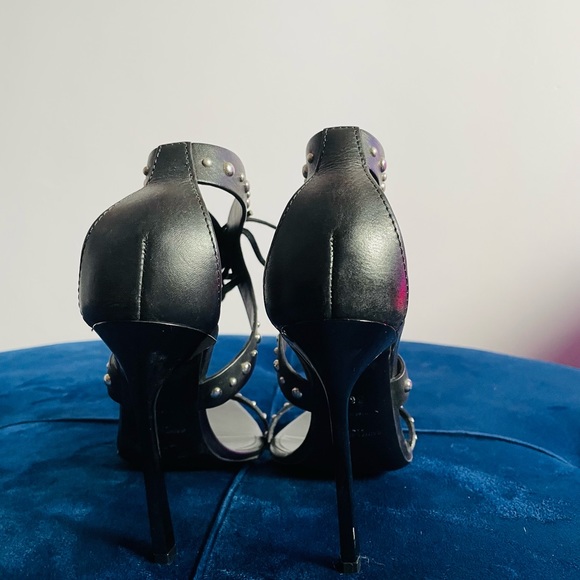Saint Laurent Black Open Toe Heels. - Picture 4 of 9